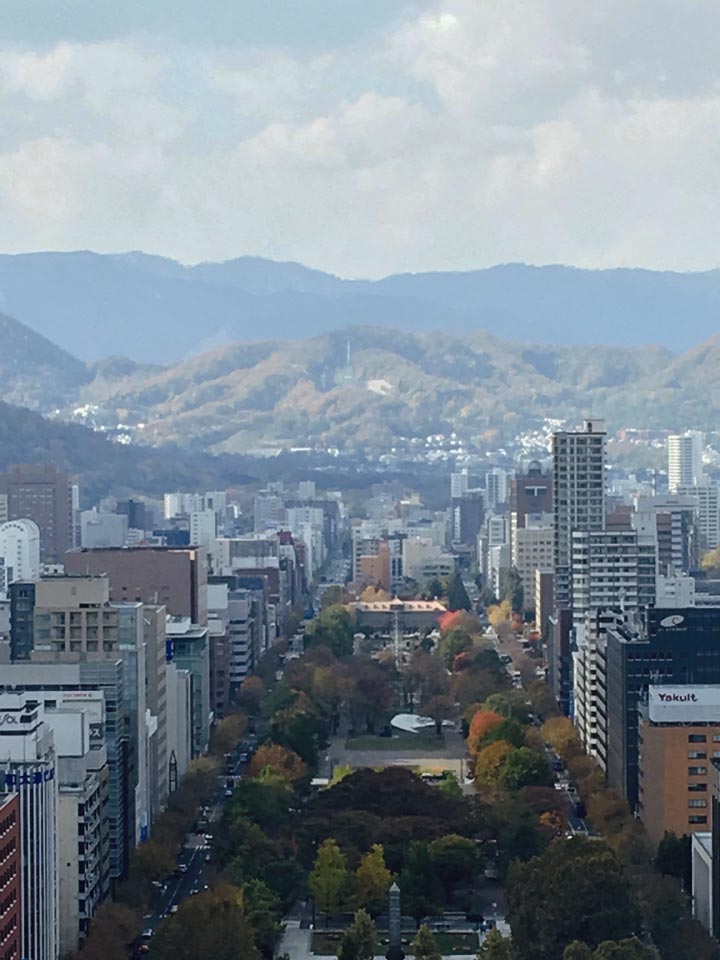 拡大大倉山ジャンプ台展望台風景さっぽろテレビ塔